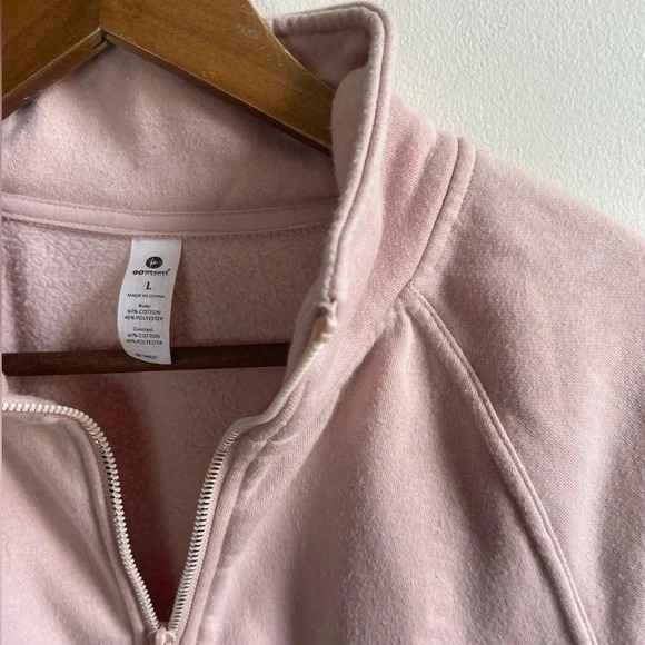 90 Degree by Reflex, Crop 1/4 Zip Sweatshirt, Size L - Picture 2 of 6